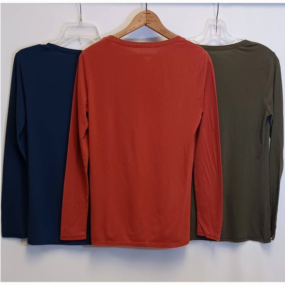 Shirt Top Long Sleeve 3 Color Set Women Large - Picture 2 of 5